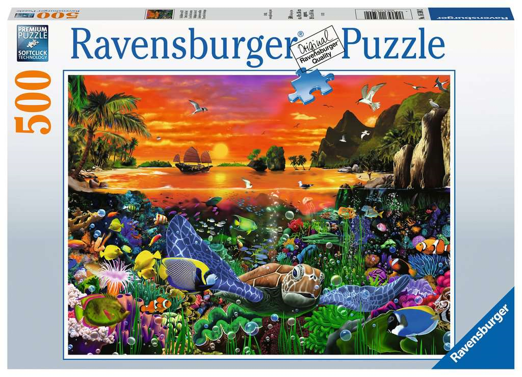 Ravensburger 16590 Erwachsenen-Puzzle - # 500 - Schildkröte im Riff