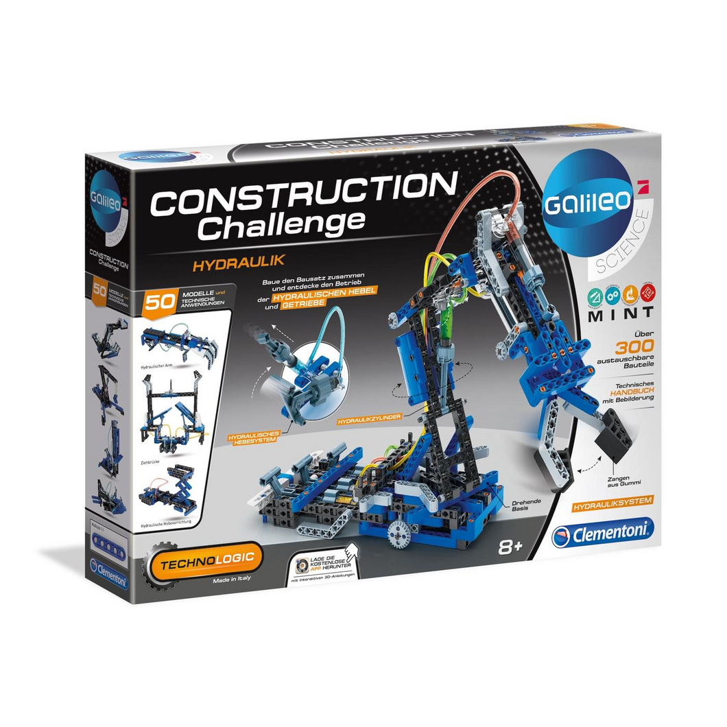 Clementoni 59132 Galileo - Construction Challenge - Hydraulischer Arm