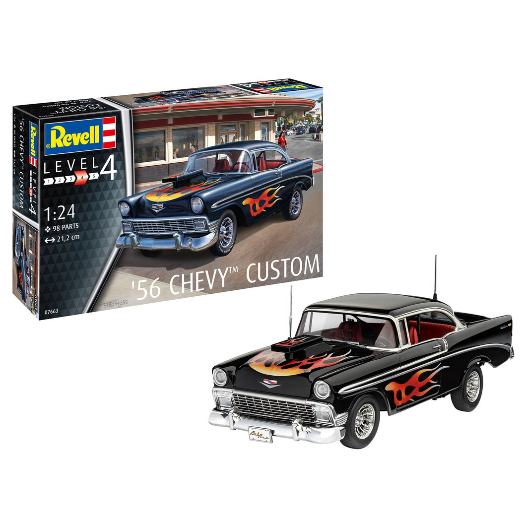 Revell 07663 Plastik-Modellbau - '56 Chevy Customs