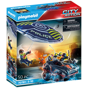 Playmobil 70781 City Action - Polizei-Fallschirm: Verfolgung des Amphibien-Fahrzeugs