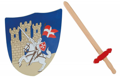 Iden 40032 Idena - Spielen - Ritterschild und Schwert aus Holz
