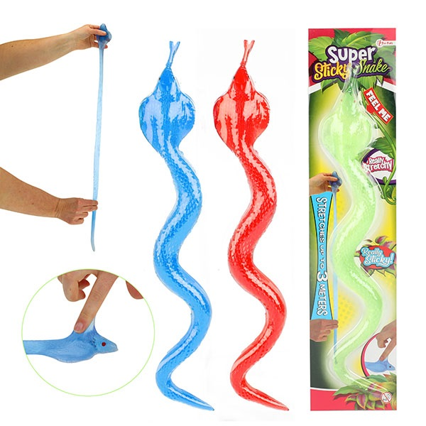 Toi-toys 35644Z Mitbringsel - Stretch-Schlange - 3-fach-sortiert