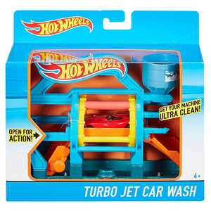 Mattel DWL00 Hot Wheels - Turbo Jet Car Wash - Waschanlage - Spielset zum Ausklappen