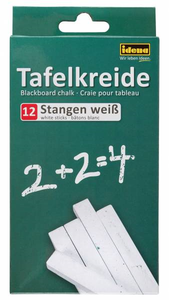 Iden 621721 Idena - Kreativ - Tafelkreide - 12 Stangen (weiß)