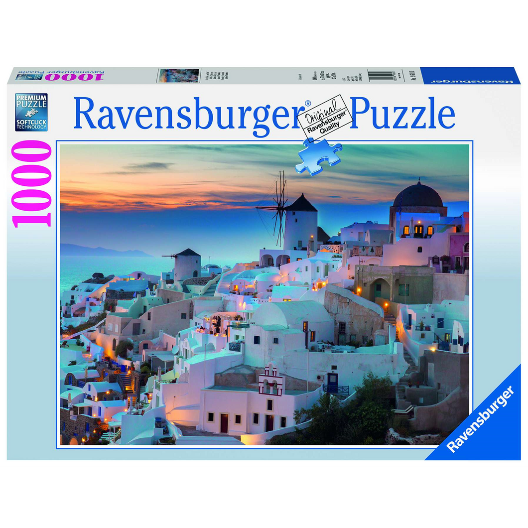 Ravensburger 19611 Erwachsenen-Puzzle - # 1000 - Abend über Santorini