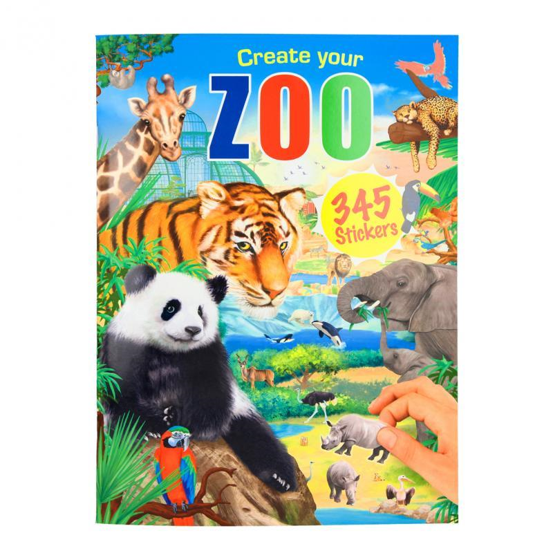 Depesche 11329 TRENDS by Depesche - Create your Zoo - Malbuch mit Stickern