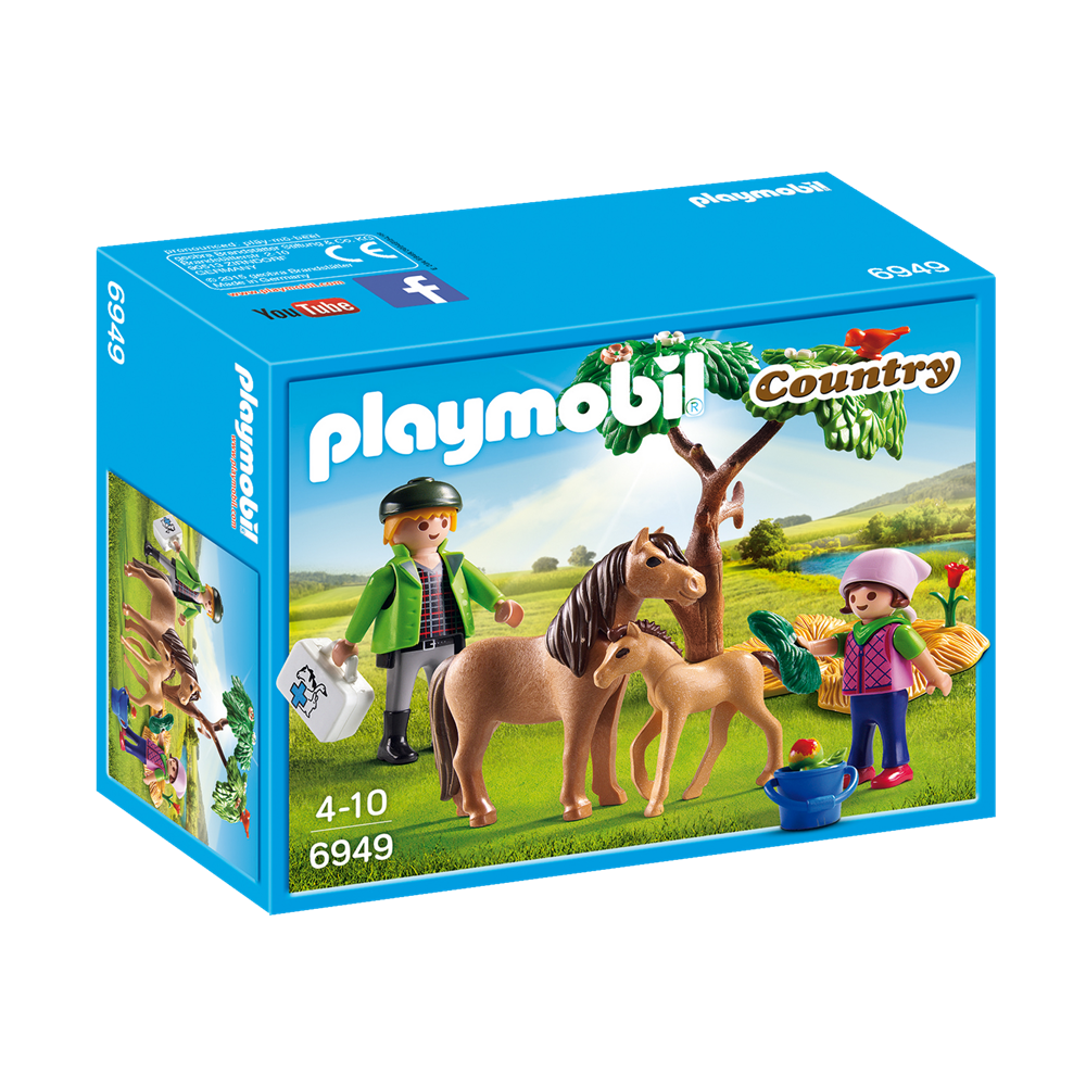 Playmobil 6949 Country - Reiterhof - Ponymama mit Fohlen