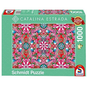 Schmidt Spiele 59586 Erwachsenenpuzzle - # 1000 - Catalina Estrada Roter Rosenstock