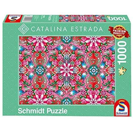 Schmidt Spiele 59586 Erwachsenenpuzzle - # 1000 - Catalina Estrada Roter Rosenstock
