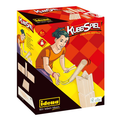Iden 8582175 Idena - Outdoor - Kubb Spiel aus Holz - Nordmann Spiel