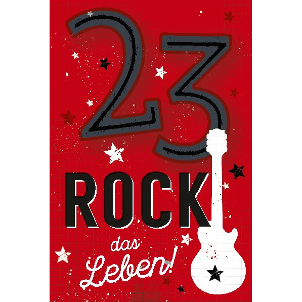 Depesche 5698-035 Karten mit Musik - # 35 - Rock das Leben! - Zahl 23 - rot