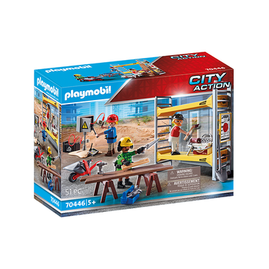 Playmobil 70446 City Action - Hochhausbau - Baugerüst mit Handwerkern