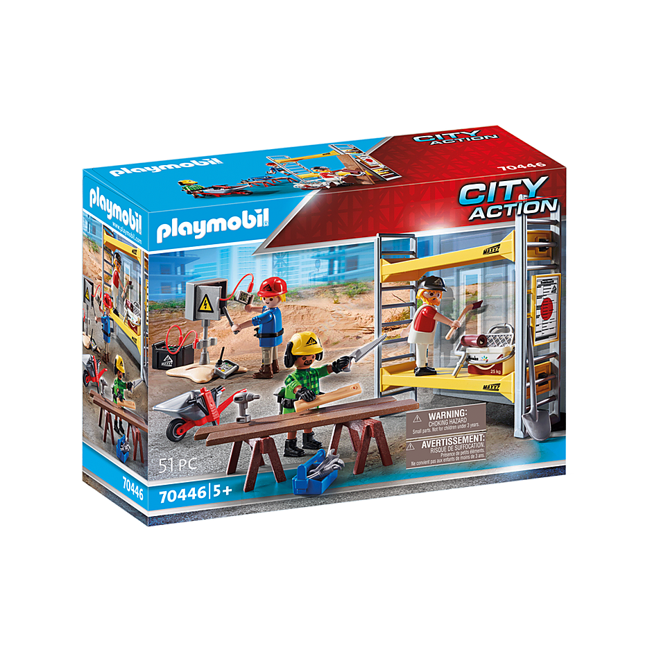 Playmobil 70446 City Action - Hochhausbau - Baugerüst mit Handwerkern