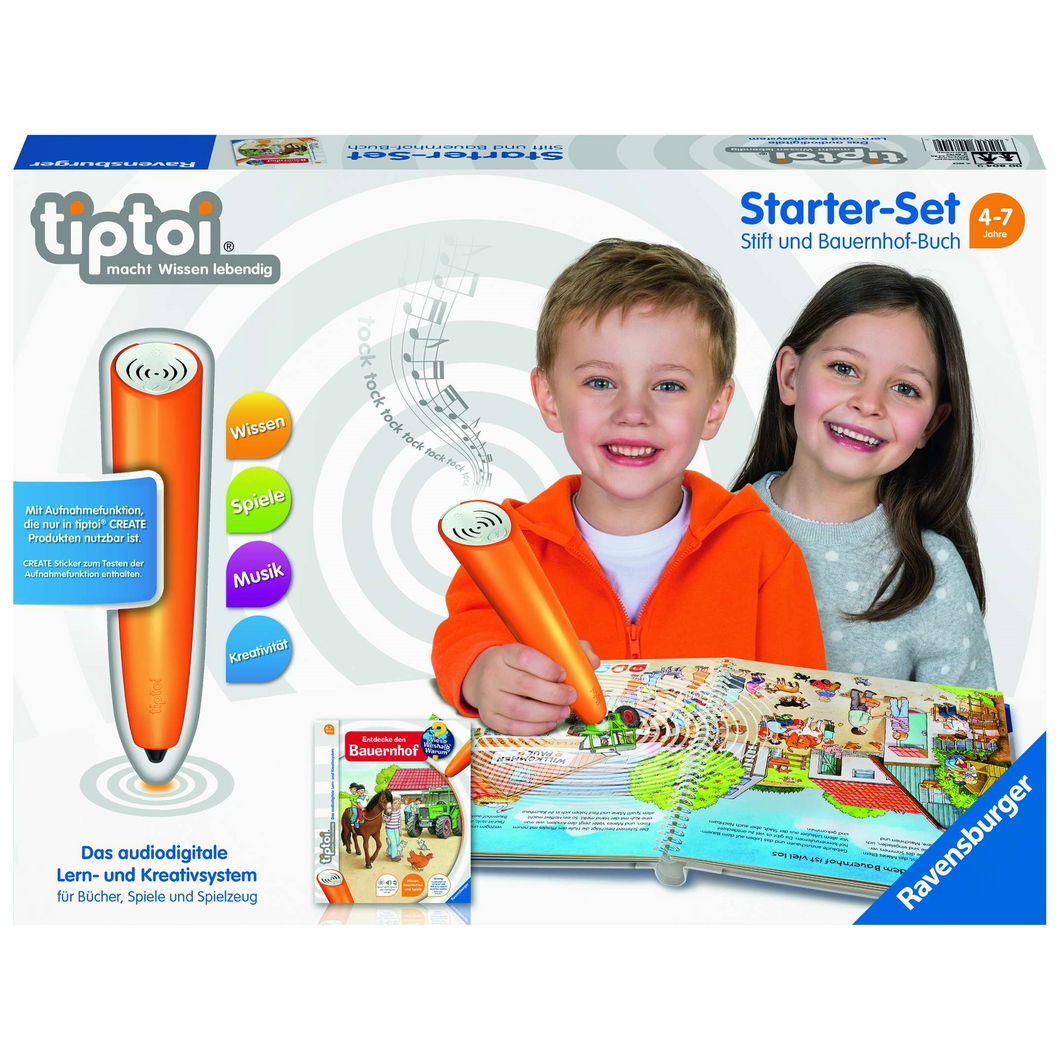 Ravensburger 00804 tiptoi - Starter-Set: Stift und Bauernhof-Buch