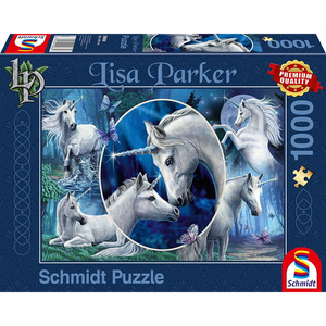 Schmidt Spiele 59668 Schmidt Puzzle - # 1000 - Lisa Parker Anmutige Einhörner