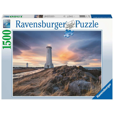 Ravensburger 17106 Erwachsenen-Puzzle - # 1500 - Magische Stimmung über dem Leuchtturm von Akranes (Island)