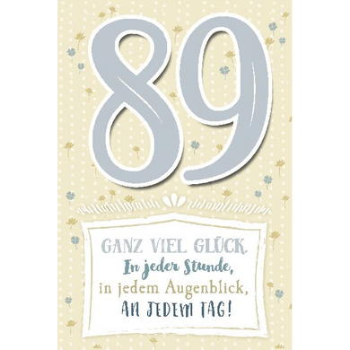 Depesche 5698-111 Karten mit Musik - # 111 - Ganz viel Glück in jeder Stunde - Zahl 89 - beige