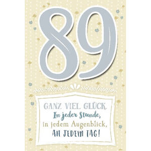 Depesche 5698-111 Karten mit Musik - # 111 - Ganz viel Glück in jeder Stunde - Zahl 89 - beige