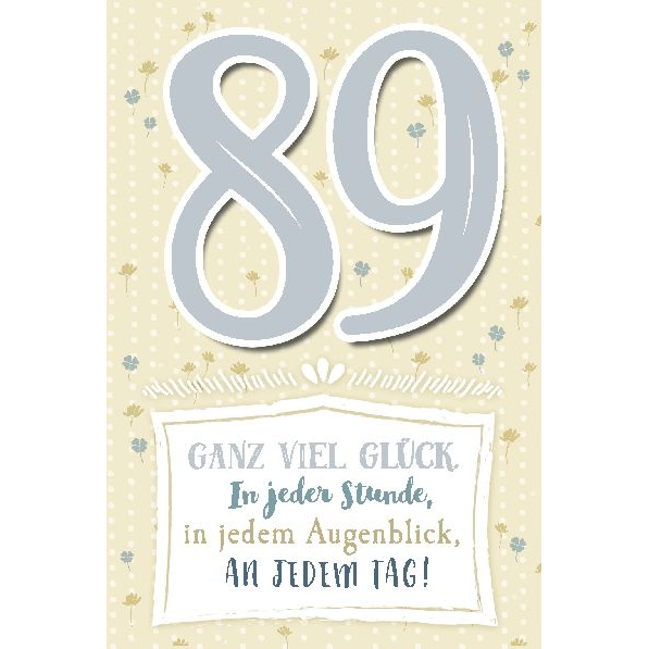 Depesche 5698-111 Karten mit Musik - # 111 - Ganz viel Glück in jeder Stunde - Zahl 89 - beige