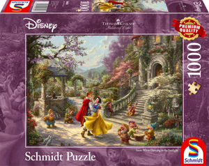 Schmidt Spiele 59485 Schmidt Puzzle - # 1000 - Puzzle - Thomas Kinkade - Schneewittchen - Tanz mit dem Prinzen