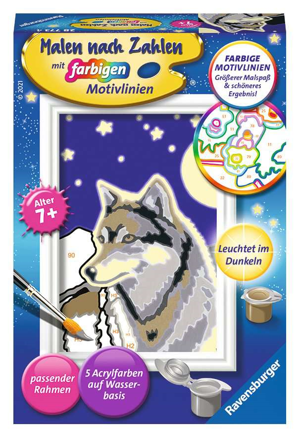Ravensburger 28773 Malen nach Zahlen - Wolfsportrait