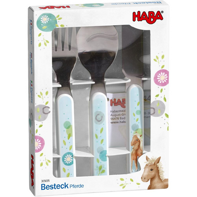 Haba 305695 Kindergeschirr - Besteck Pferde