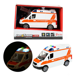 Toi-toys 23126B Cars&Trucks - Krankenwagen - mit Friktion - Licht und Geräusch