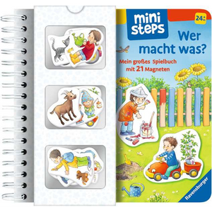 Ravensburger 30250 ministeps - Wer macht was? - Mein großes Spielbuch mit 21 Magneten