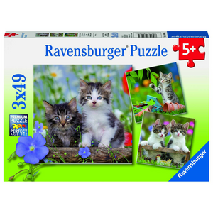 Ravensburger 08046 Kinder-Puzzle - Süße Samtpfötchen (3x49 Teile)