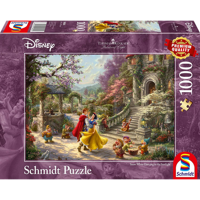 Schmidt Spiele 59625 Schmidt Puzzle - # 1000 - Thomas Kinkade: Disney Schneewittchen - Tanz mit dem Prinzen