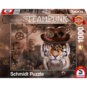 Schmidt Spiele 59646 Erwachsenenpuzzle - # 1000 - Steampunk Tiger