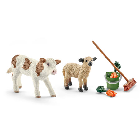 Schleich 41422 Farm World - Stallpflege mit Kalb