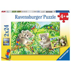 Ravensburger 07820 Kinder-Puzzle - Süße Koalas und Pandas (2x24 Teile)