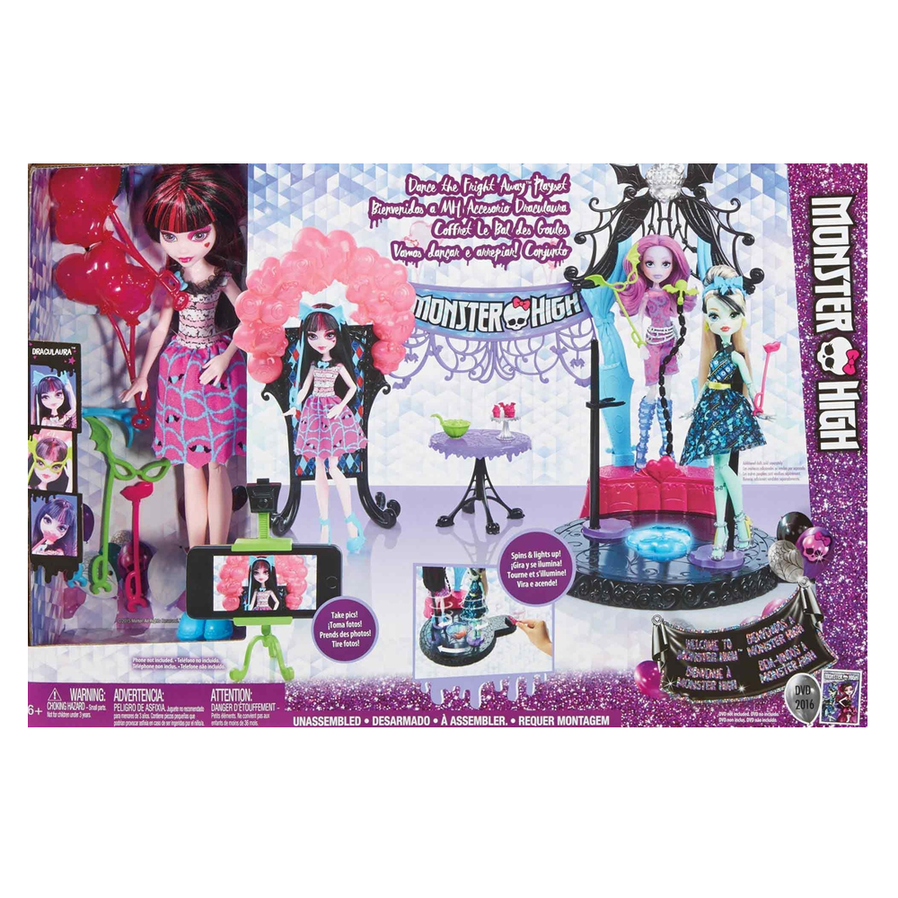 Mattel DNX68 Monster High - Fright Away Spielset inklusive Draculaura Puppe