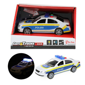 Toi-toys 23125B Cars&Trucks - Polizeiauto - mit Friktion - mit Licht und Geräusch