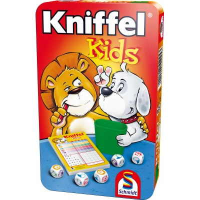 Schmidt Spiele 51245 Bring-Mich-Mit Metalldose - Metallbox Kniffel Kids
