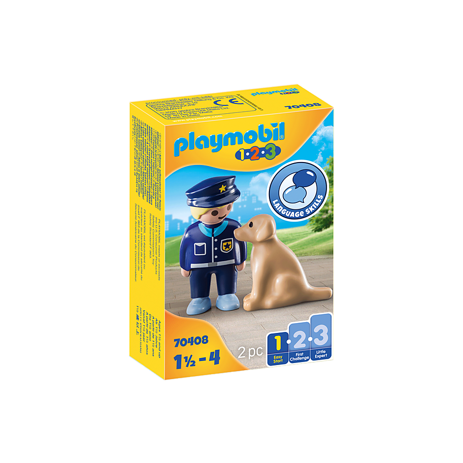 Playmobil 70408 1-2-3 - Polizist mit Hund
