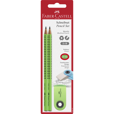 Faber Castell 182414 GRIP - Bleistift-Set Mini Sleeve- sortiert