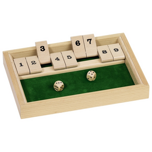 goki HS075 Spiele - Würfelspiel - Shut the box