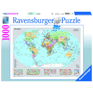 Ravensburger 15652 Erwachsenen-Puzzle - # 1000 - Politische Weltkarte