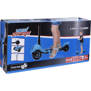 VEDES 0073422001 New Sports - 3-Wheel Scooter - Blau - klappbar - 110m