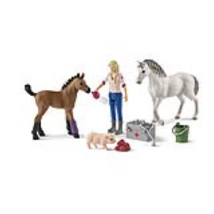 Schleich 42486 Farm World - Arztbesuch bei Stute und Fohlen