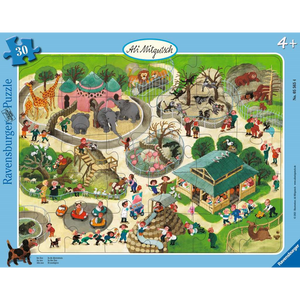 Ravensburger 05565 Kinder-Puzzle - # 30 - Rahmenpuzzle - Ali Mitgutsch: Im Zoo
