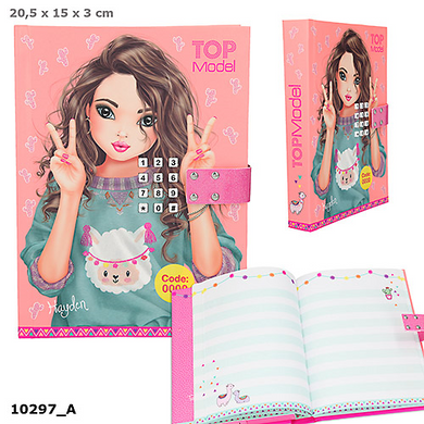 Depesche 010297 TOP Model - Geheimcode Tagebuch mit Sound - Design Hayden - apricot