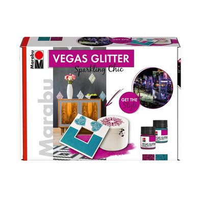 Marabu 60526 Vegas Glitter Set - Sparkling Chic
