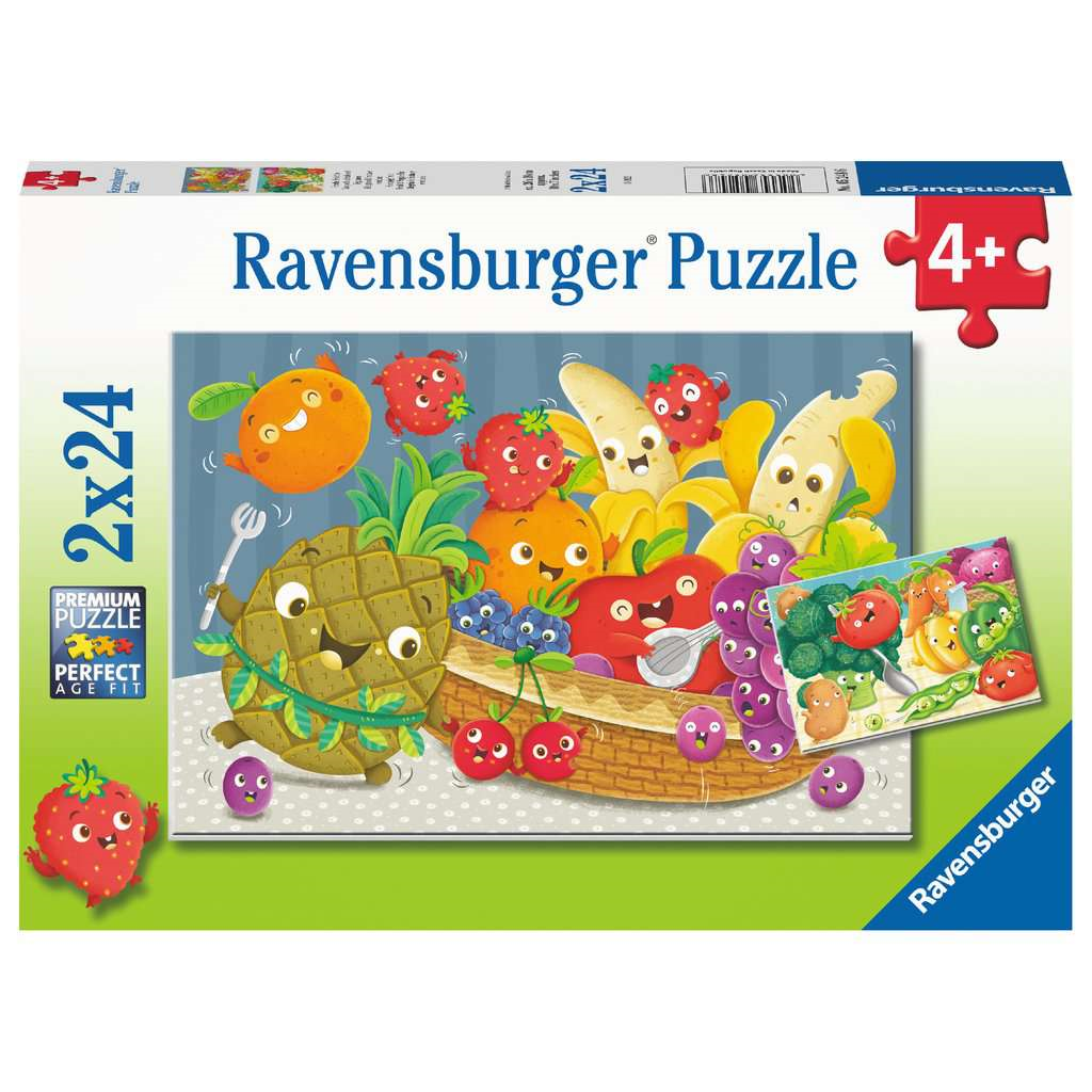 Ravensburger 05248 Kinder-Puzzle - Freche Früchte (2x24 Teile)