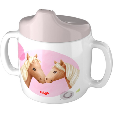 Haba 305696 Kindergeschirr - Trinklerntasse Pferde