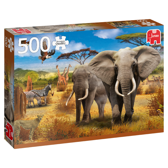 Jumbo Spiele 18802 Jumbo Puzzle - # 500 - Afrikanische Savanne