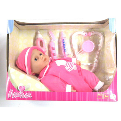 VEDES 0050004431 Amia - Doktor-Puppe mit Zubehör - 33cm