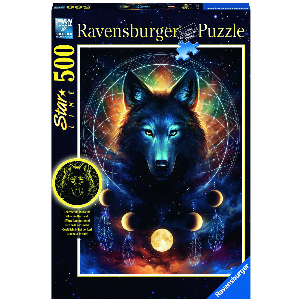 Ravensburger 13970 Erwachsenen-Puzzle - Leuchtender Wolf